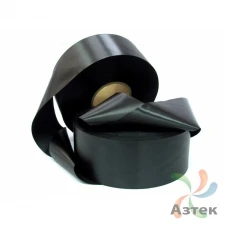 Сатиновая лента 100мм х 200м втулка 76 мм, цвет - черный